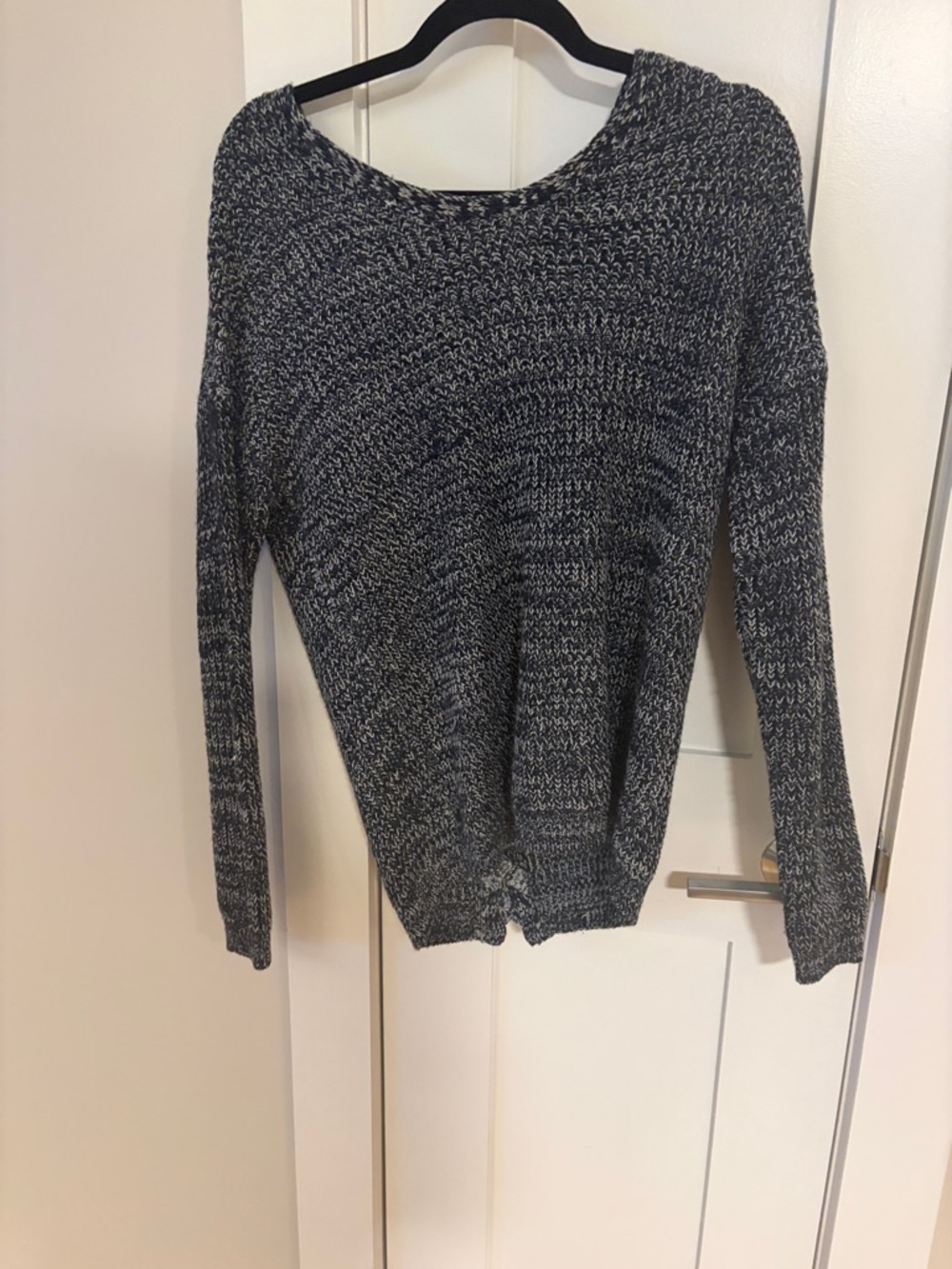 ⭐️Black & White Marled Crewneck Sweater